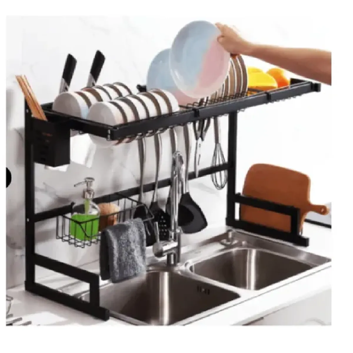 GENERICO - Escurridor Organizador De Platos Para Cocina De Metal 85cm