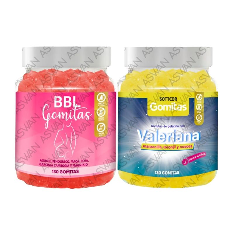 GENERICO - PACK ADULTO DE AGUAJE & VALERIANA 130 GOMITAS - SOTTCOR