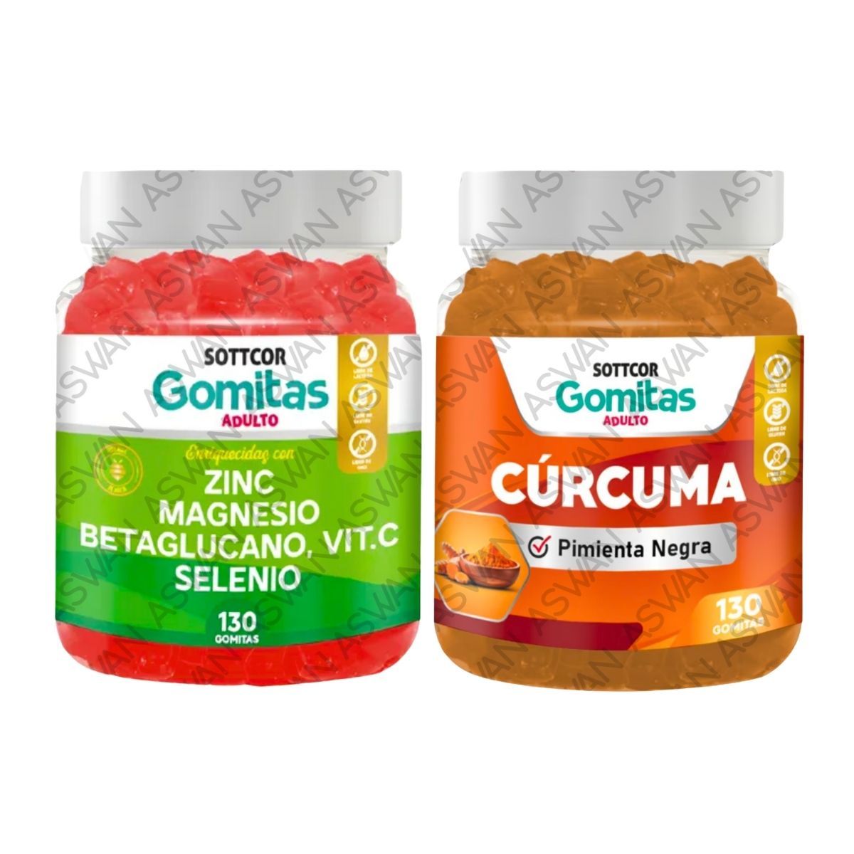 GENERICO - PACK ADULTO ZINC & CURCUMA 130 GOMITAS - SOTTCOR