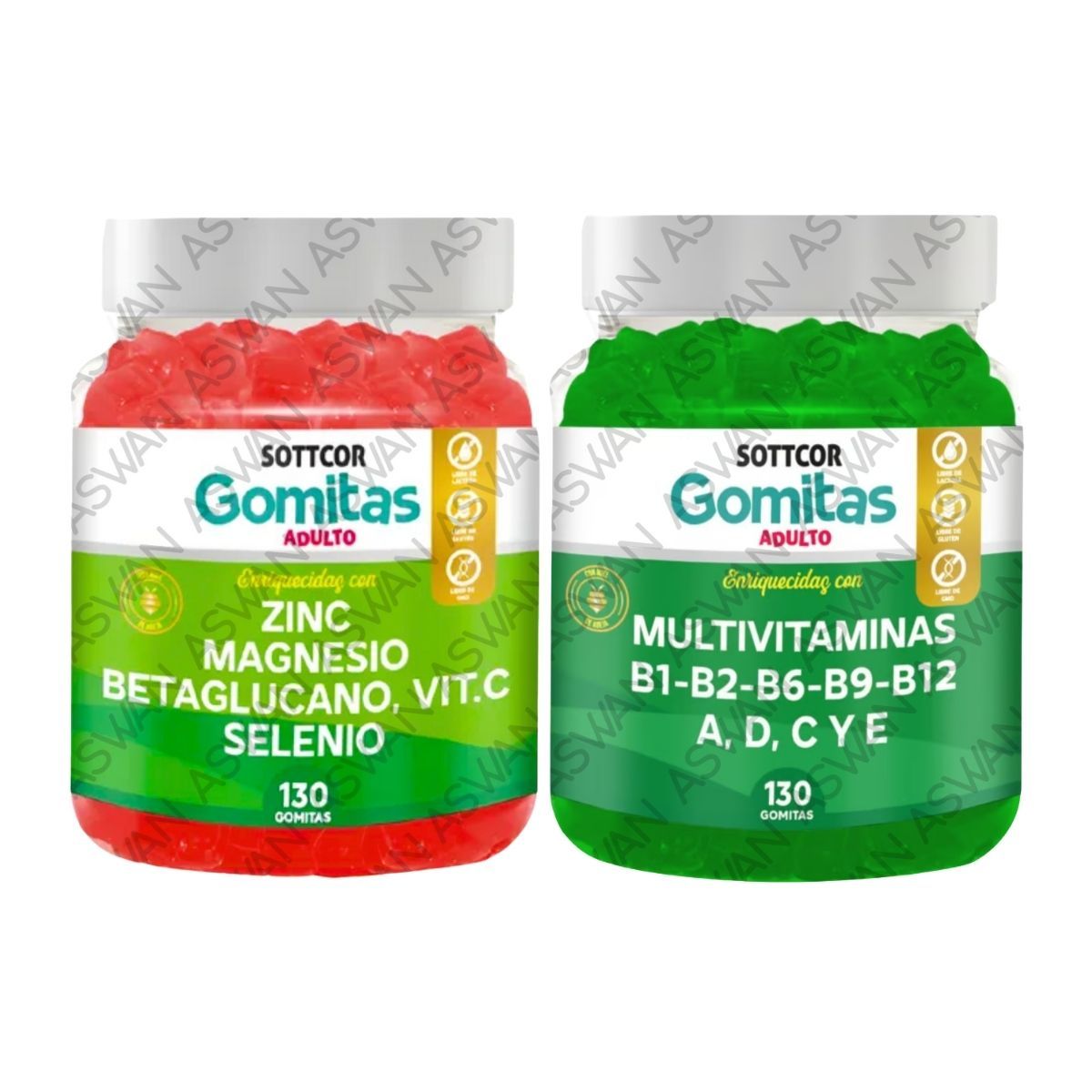 GENERICO - PACK ADULTO ZINC & MULTIVITAMINAS 130 GOMITAS - SOTTCOR