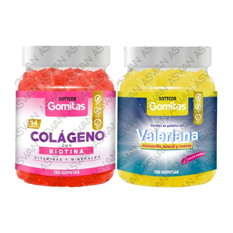 GENERICO - PACK ADULTO COLAGENO & VALERIANA 130 GOMITAS - SOTTCOR