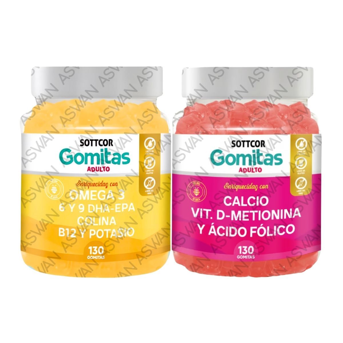 GENERICO - PACK ADULTO OMEGA 3 & CALCIO 130 GOMITAS - SOTTCOR