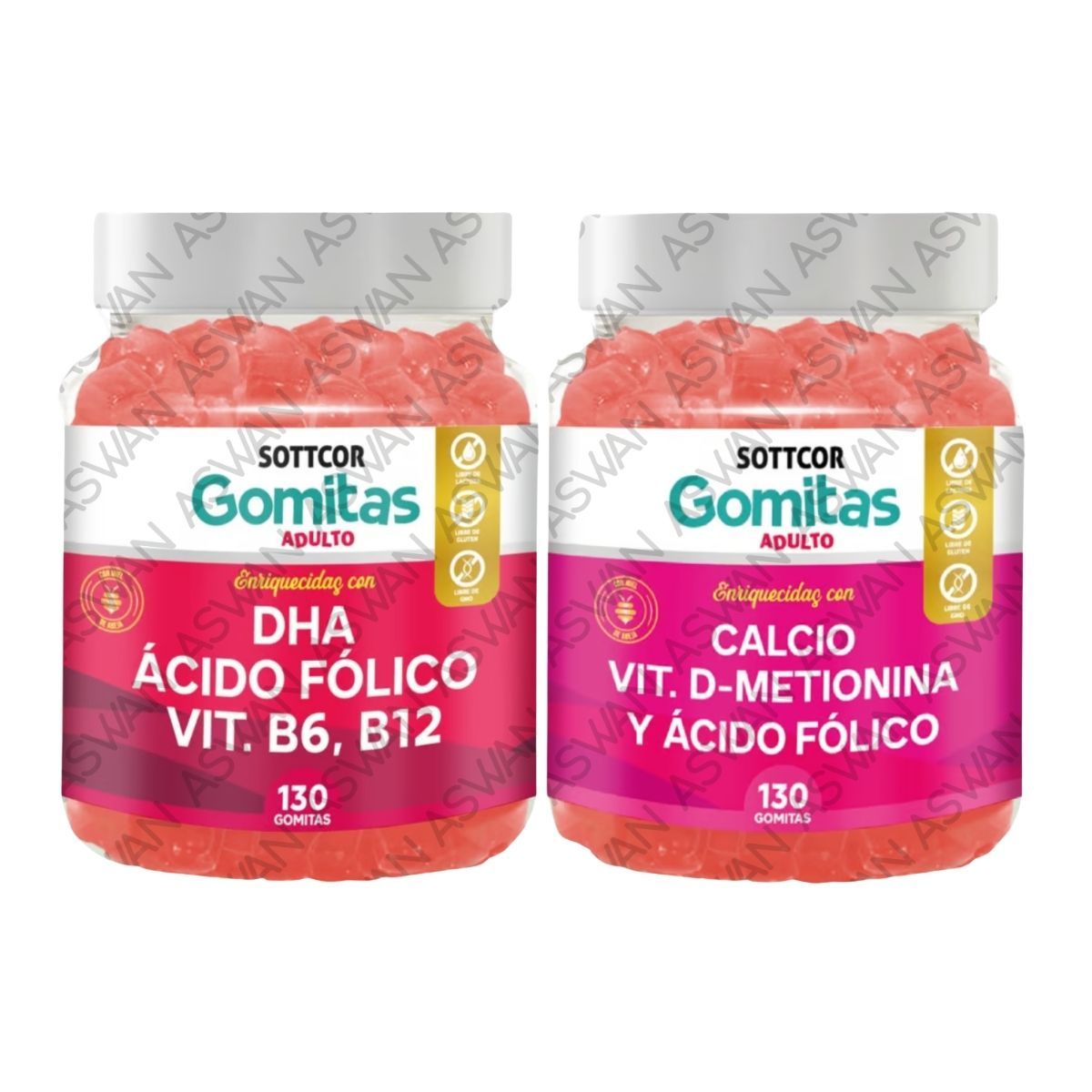 GENERICO - PACK ADULTO DHA & CALCIO 130 GOMITAS - SOTTCOR