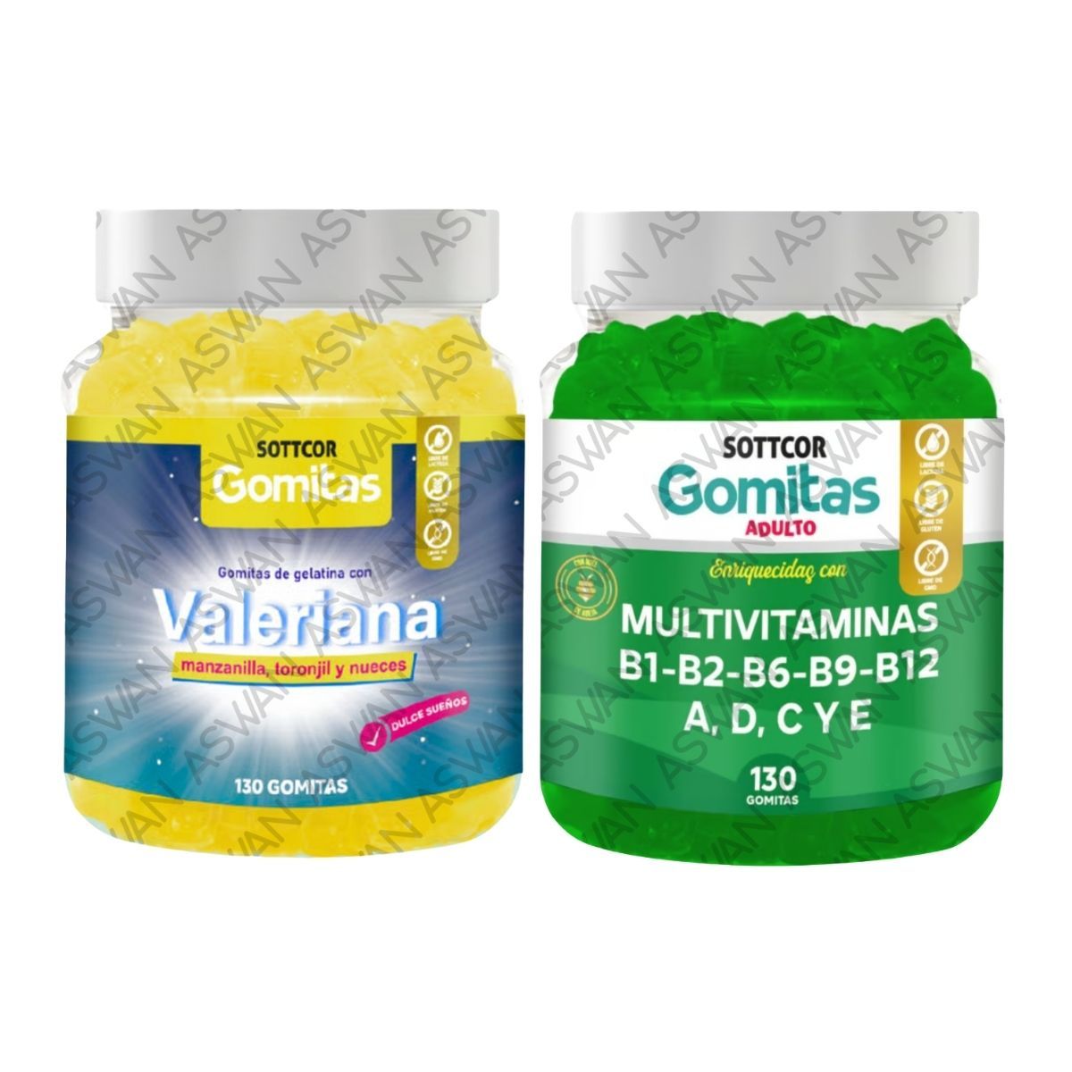 GENERICO - PACK ADULTO VALERIANA & MULTIVITAMINAS 130 GOMITAS - SOTTCOR