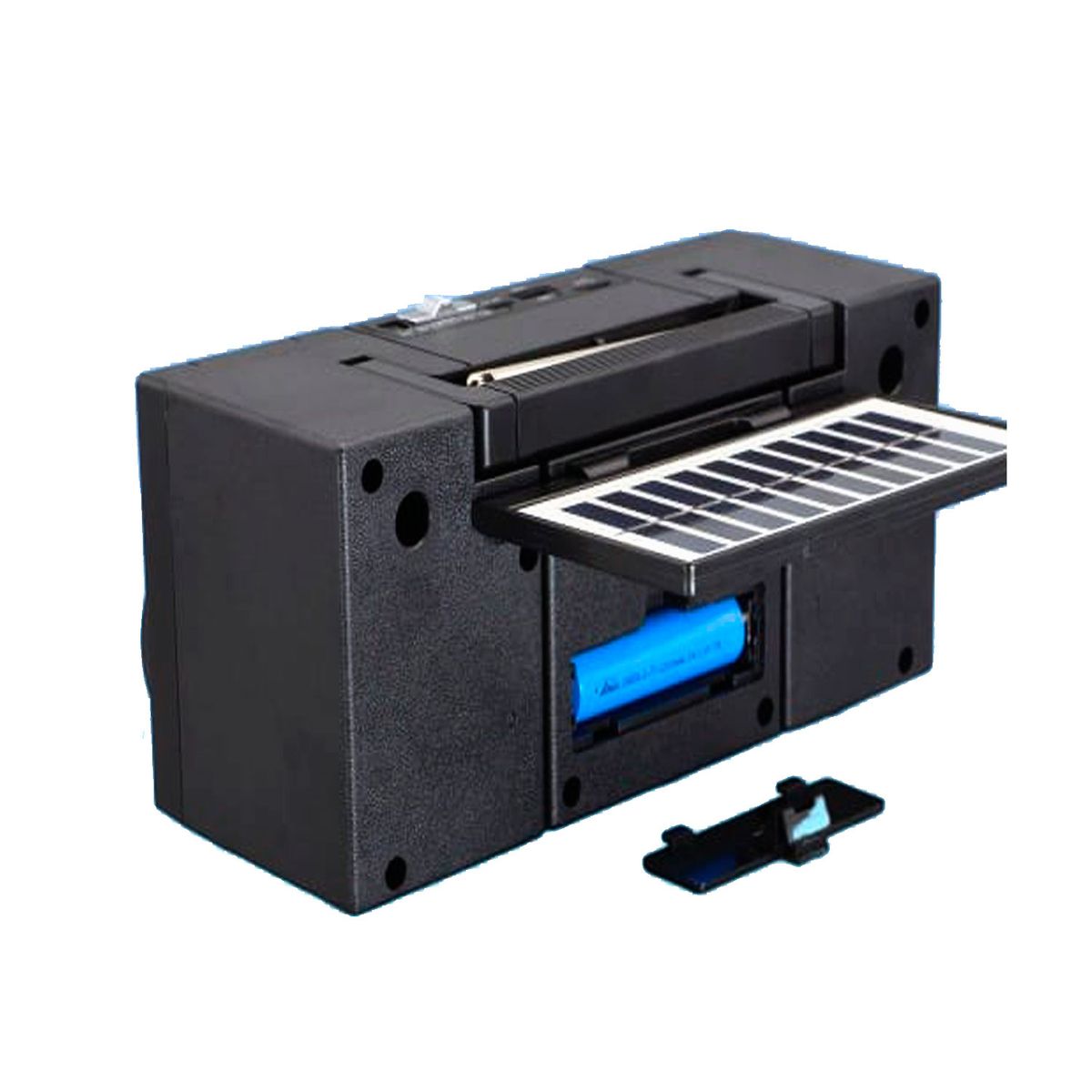 GENERICO - Radio Bossney BS-R8051BS Panel Solar Recargable Bluetooth Luces RGB