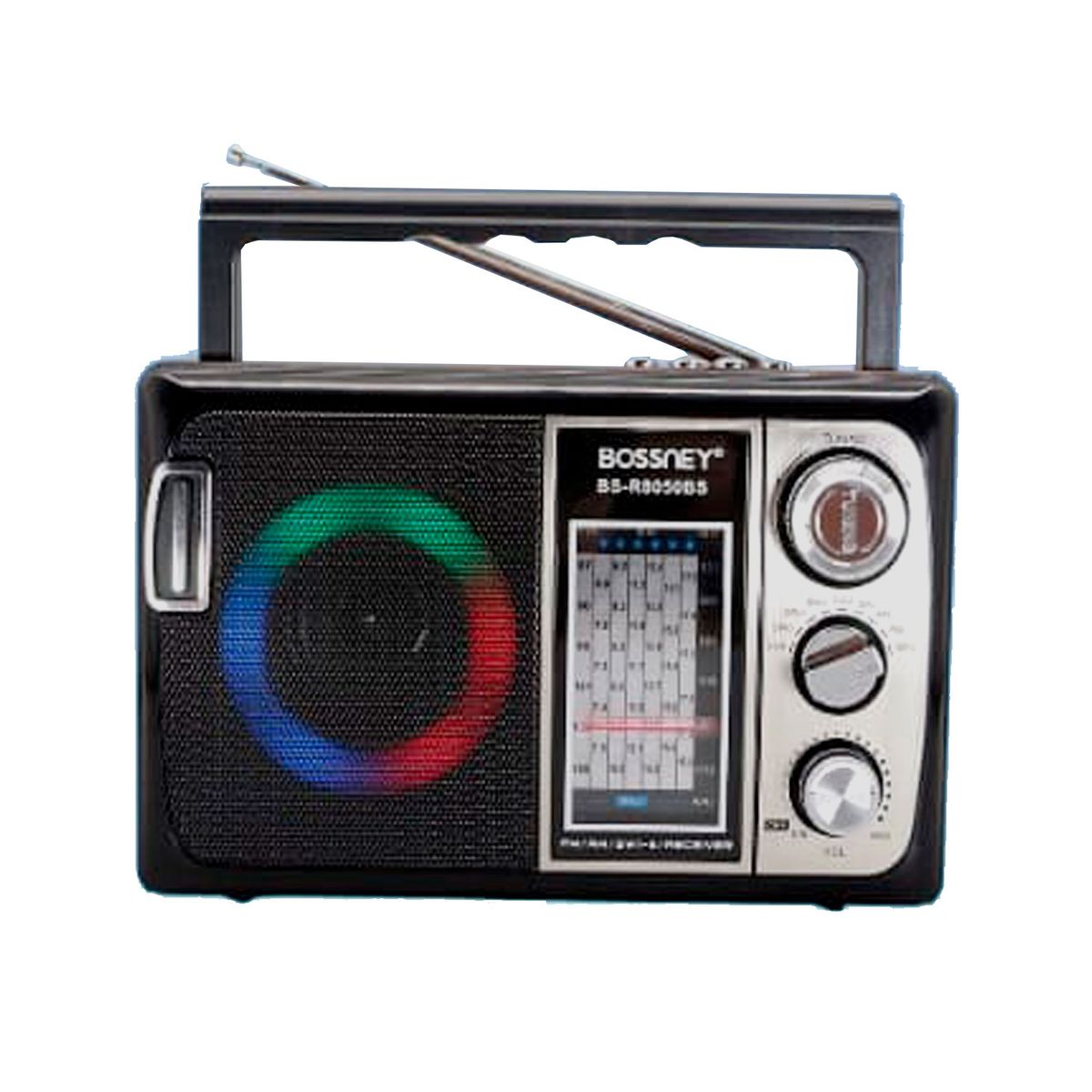 GENERICO - Radio Vintage Bossney BS-R8050BS Panel Solar Bluetooth Recargable