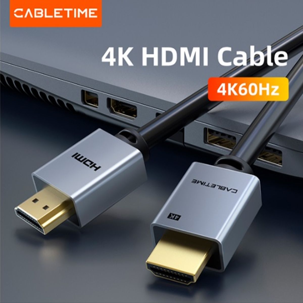 GENERICO - Cable HDMI 2.0 chapado en oro 4K 60Hz 3MTS para TV PS4