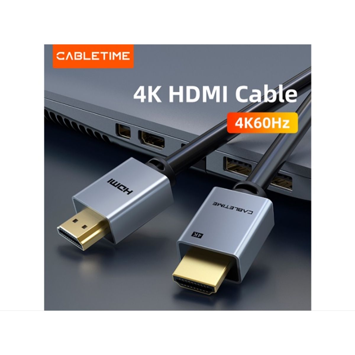 GENERICO - Cable HDMI 2.0 chapado en oro 4K 60Hz 3MTS para TV PS4
