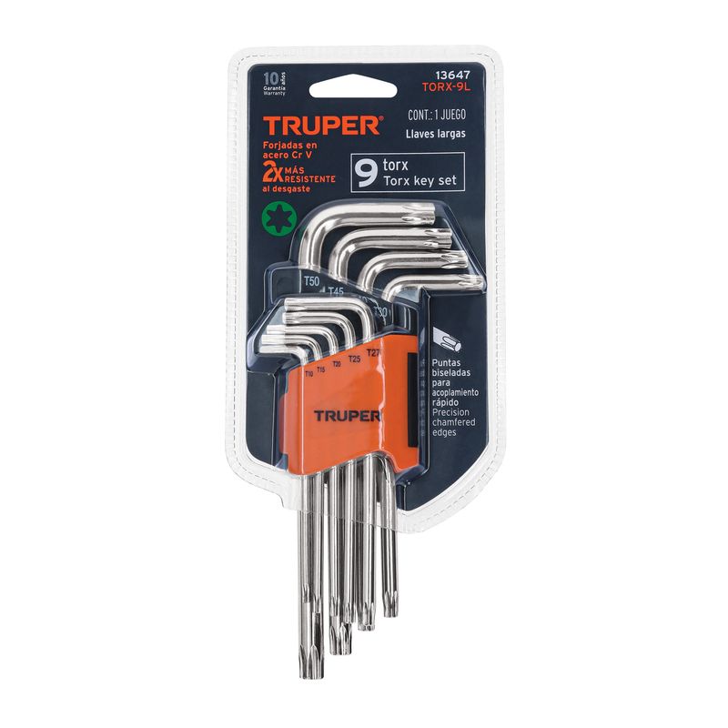TRUPER - Llaves Torx 9pzas Largas Con Organizador Truper 13647