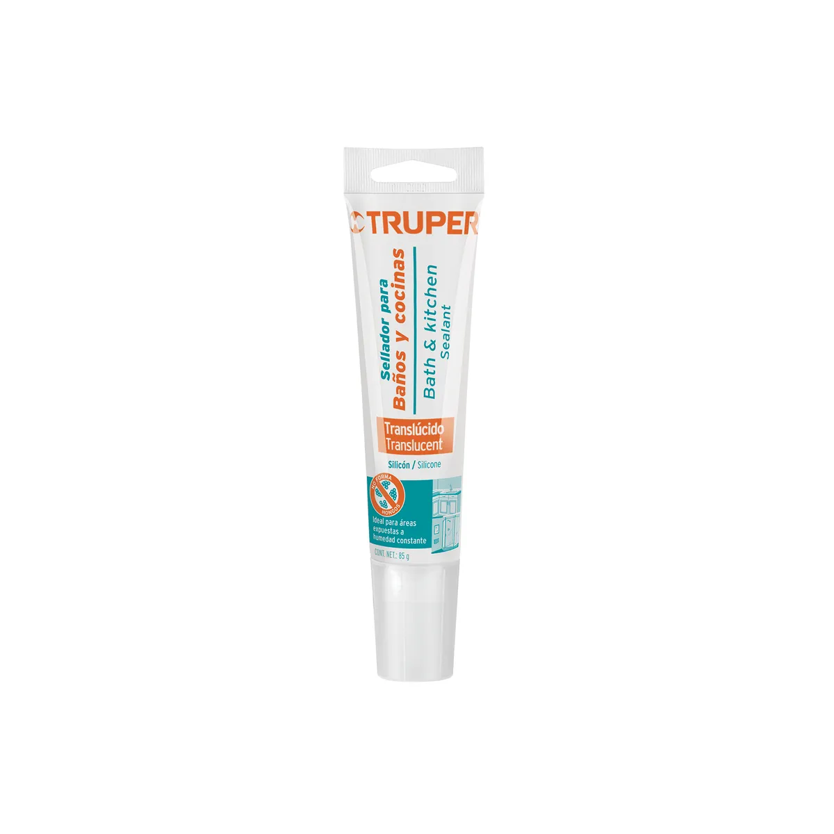 TRUPER - Silicona translúcida para baños y cocinas 85 g Truper - 18567