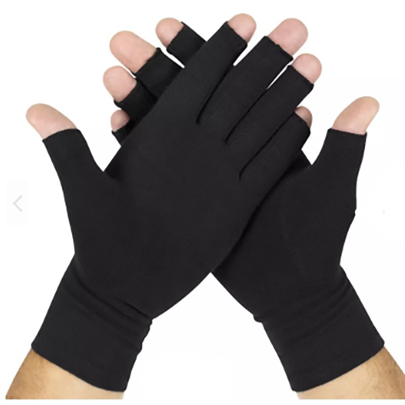 GENERICO - GUANTES COMPRESIÓN NEGRO TALLA M ARTRITIS ARTROSIS ALIVIA DOLORES