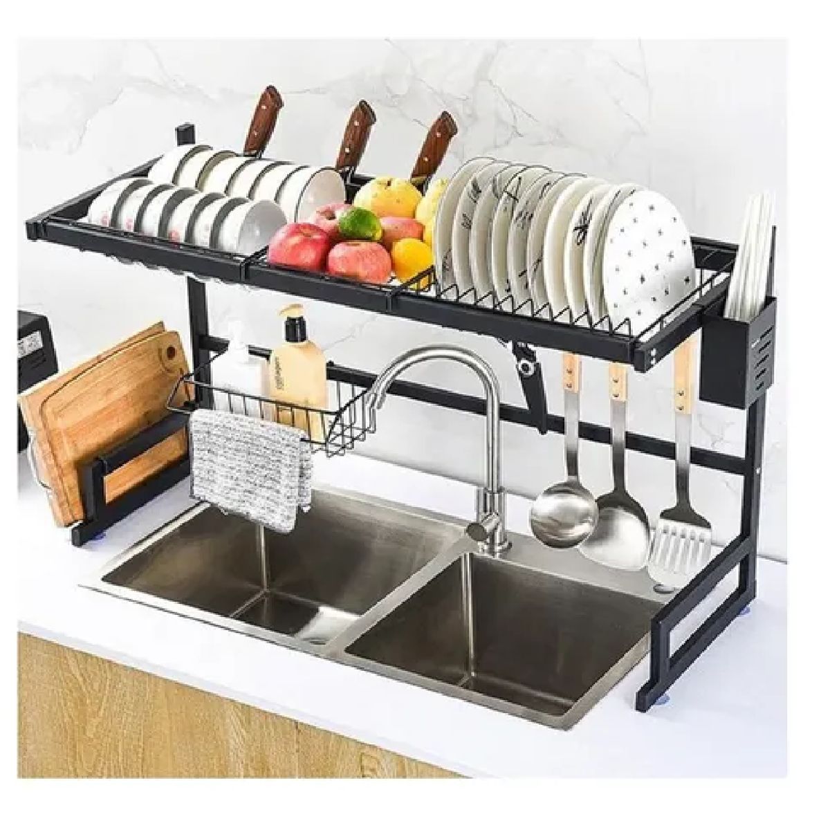 GENERICO - Escurridor Organizador De Platos Para Cocina De 65cm
