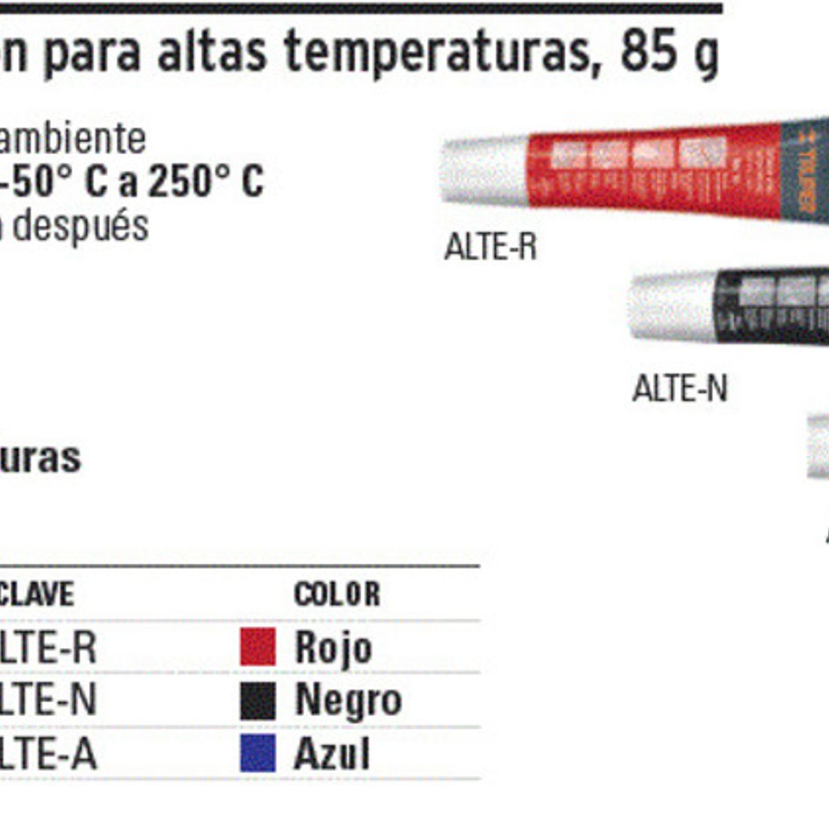 TRUPER - Silicona roja para altas temperaturas 85 g - 17566