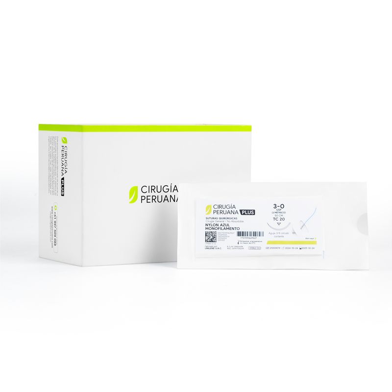 GENERICO - Hilo de Sutura Nylon 3.0 de 50 CM con Aguja 3/8 Circulo Cortante