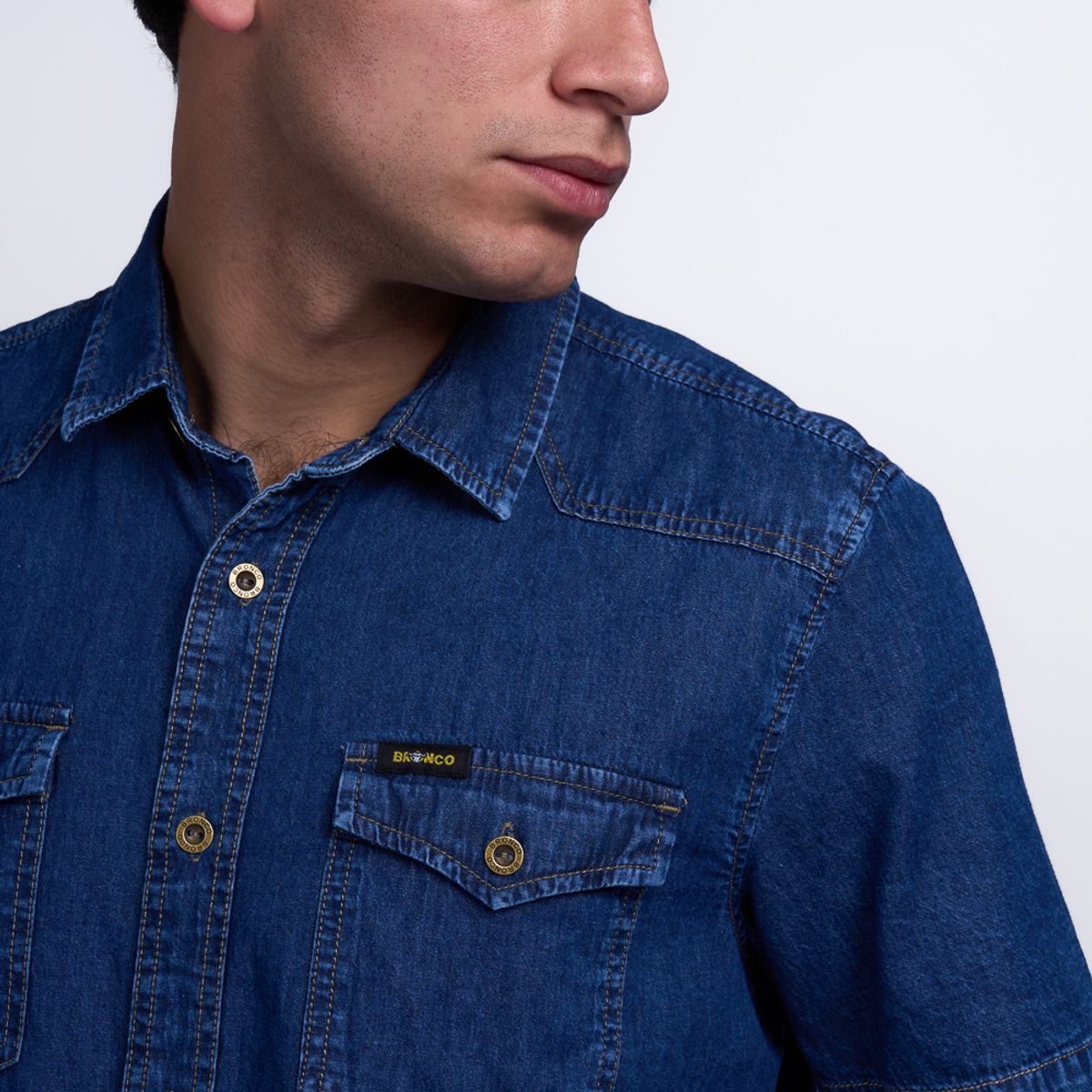 BRONCO - CAMISA LOGAN III DENIM CAMISERO