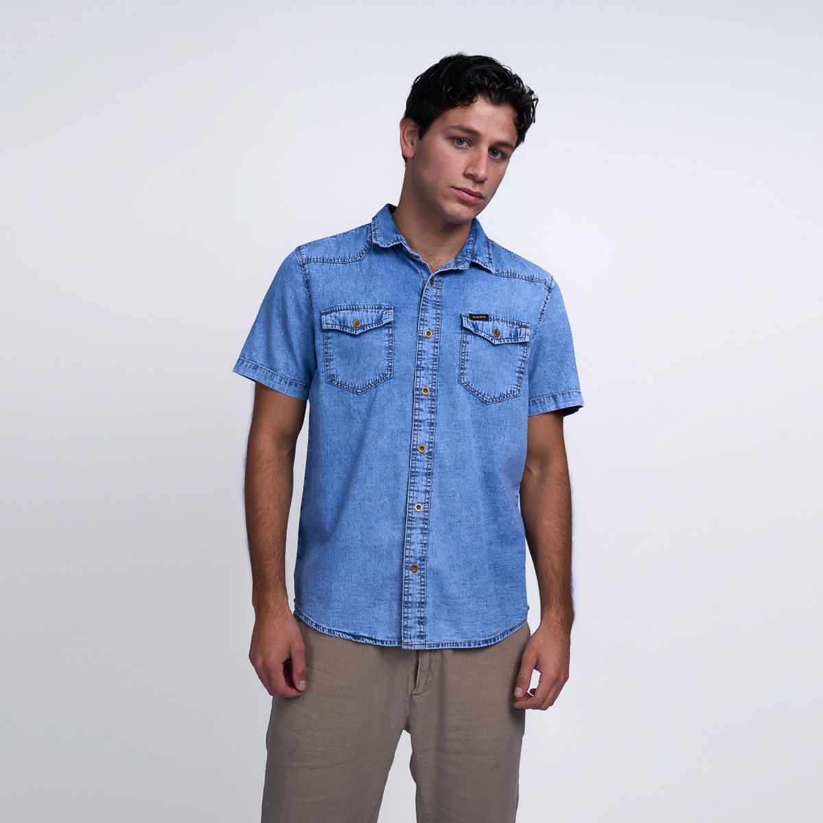 BRONCO - CAMISA LOGAN III DENIM CAMISERO