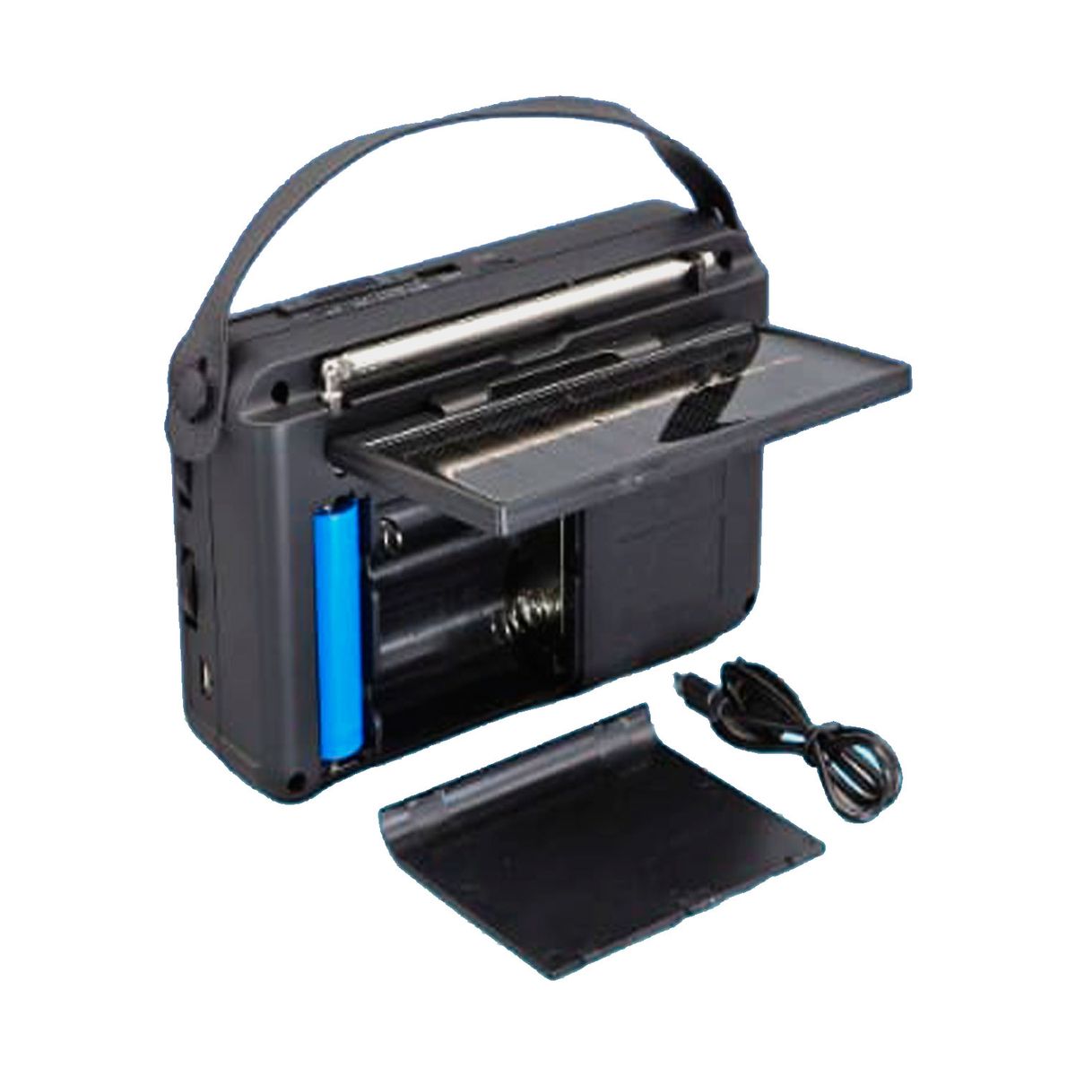 GENERICO - Radio Portátil Bossney BS-R8045BS Panel Solar Bluetooth Recargable