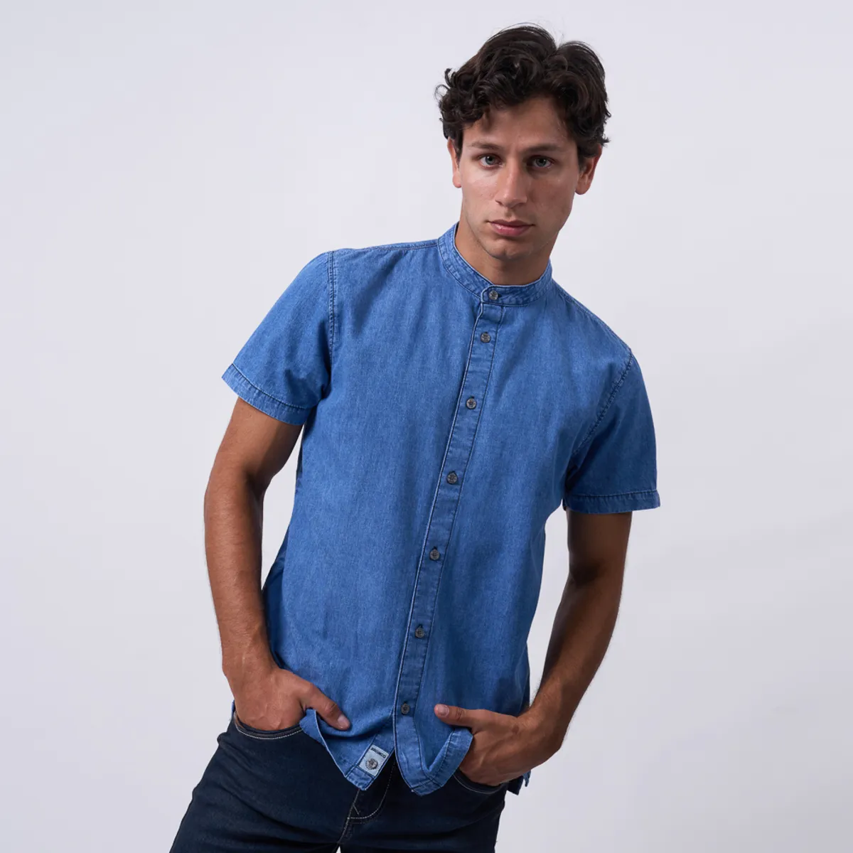 BRONCO - CAMISA MC AP25DE NOVAC-R DENIM CAMISERO