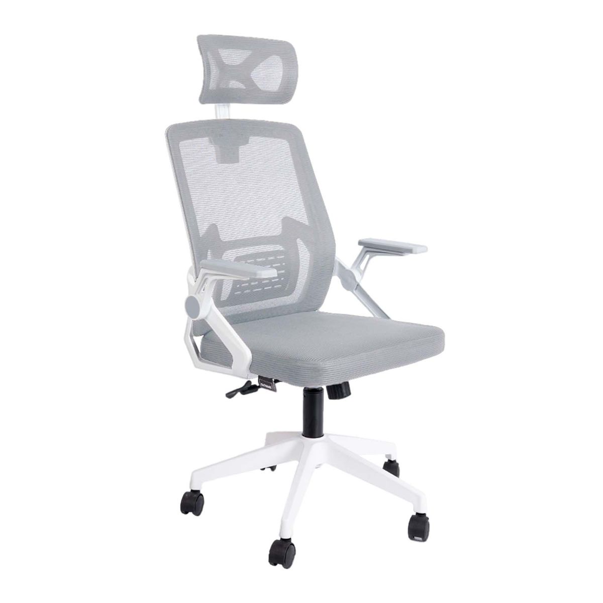 INIUS - Silla de Oficina Ergonómica Brazos Abatibles Eco-Husby Gris