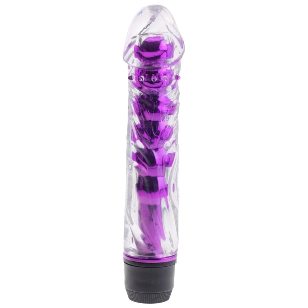 GENERICO - Potente Vibrador De 8 Velocidades Jelly 18cm x3.3cm - Morado