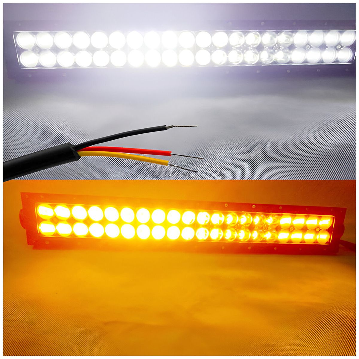 GENERICO - Barra 40 Led Dual Punto&  Expansivo 51cm Blanco +Ambar