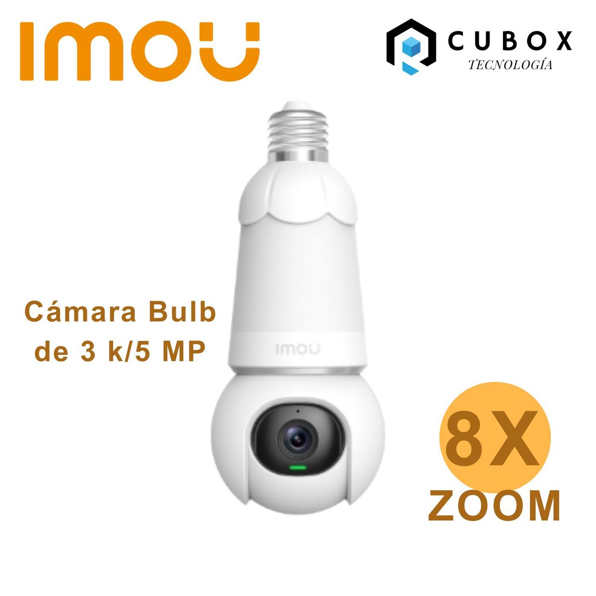 IMOU - CAMARA FOCO IMOU BULB CAM - 5MP - 3K CON LUCES Y GIRATORIA