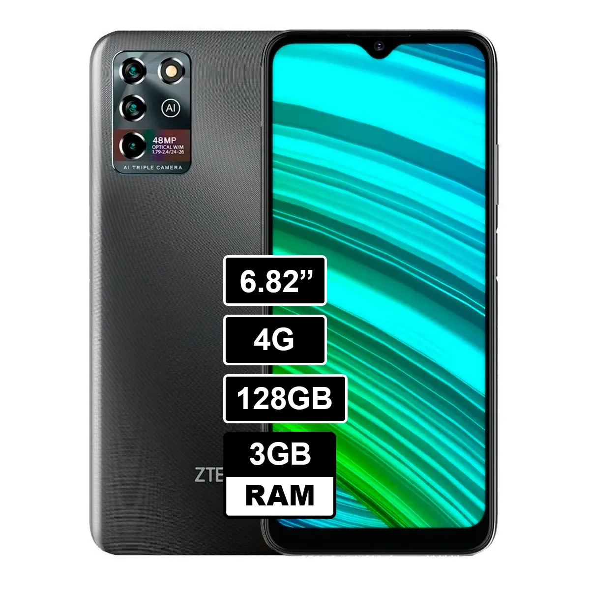 ZTE - Celular ZTE Blade V30 Vita 128GB 3GB RAM GRIS