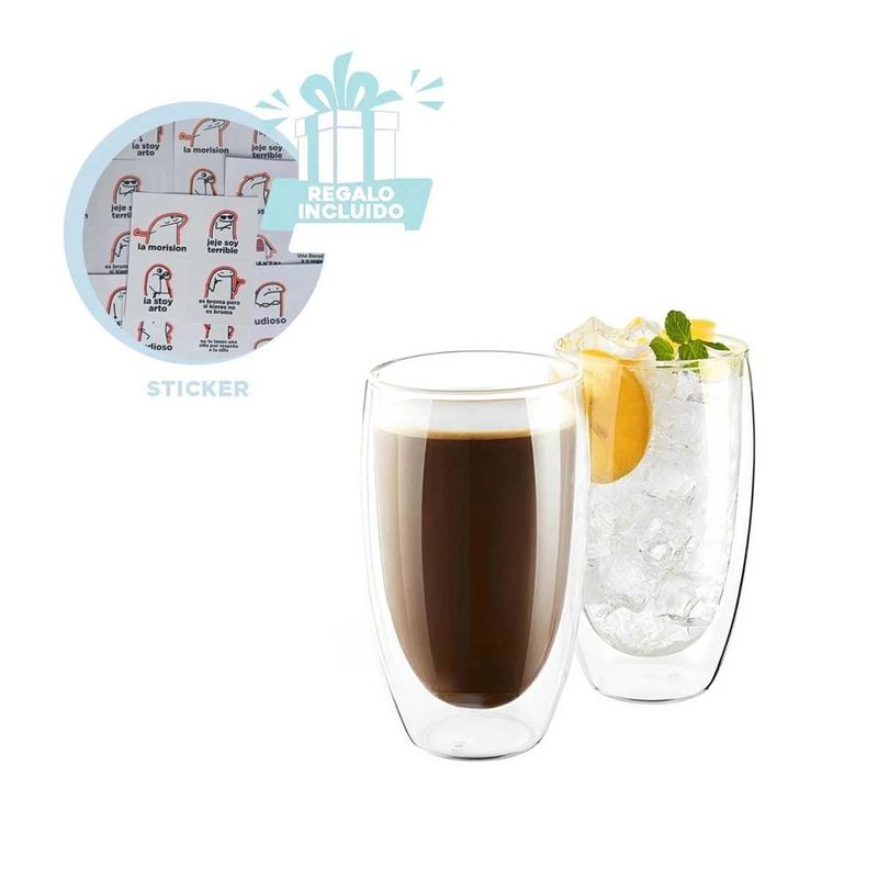 GENERICO - Vaso Practico para Beber Jugos 400ml Y+Regalo Stickers