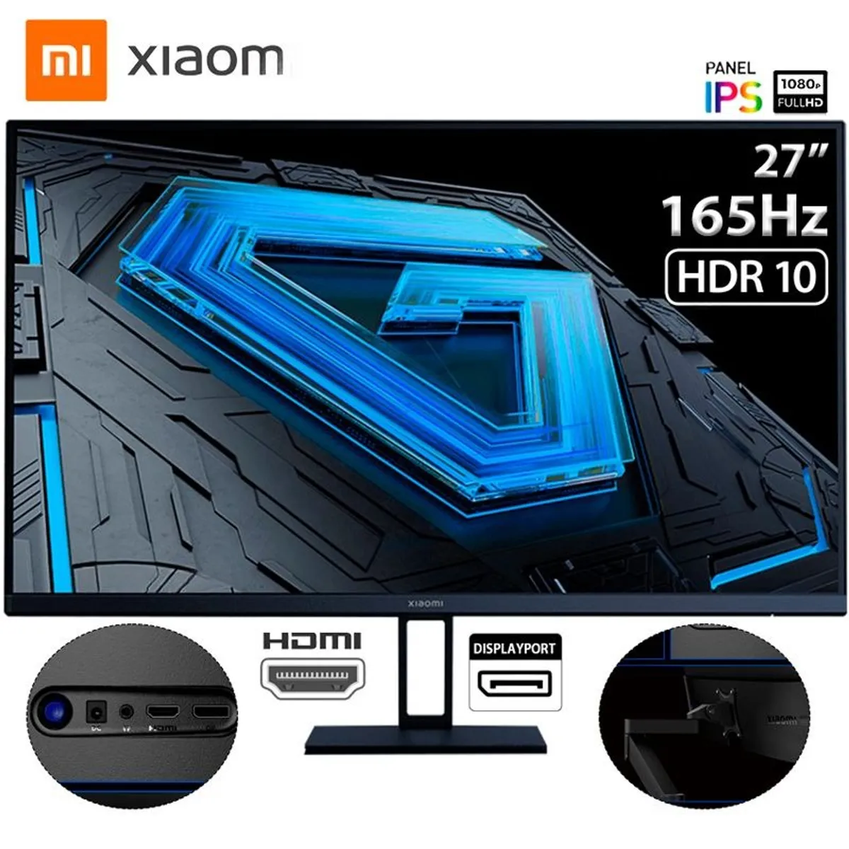 XIAOMI - MONITOR XIAOMI G27i 27 165HZ 1Ms FreeSync PREMIUN sRGB 99% HDR10 DP