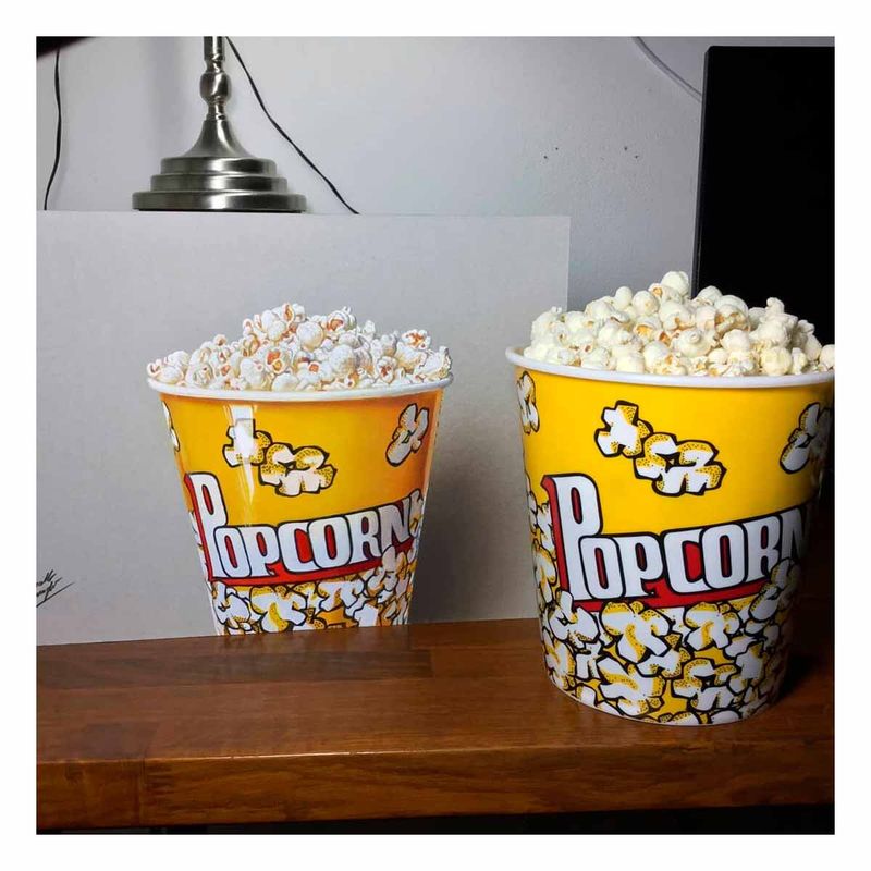 GENERICO - Pack4 Tazon de Canchita Resistente para Cine Amarillo