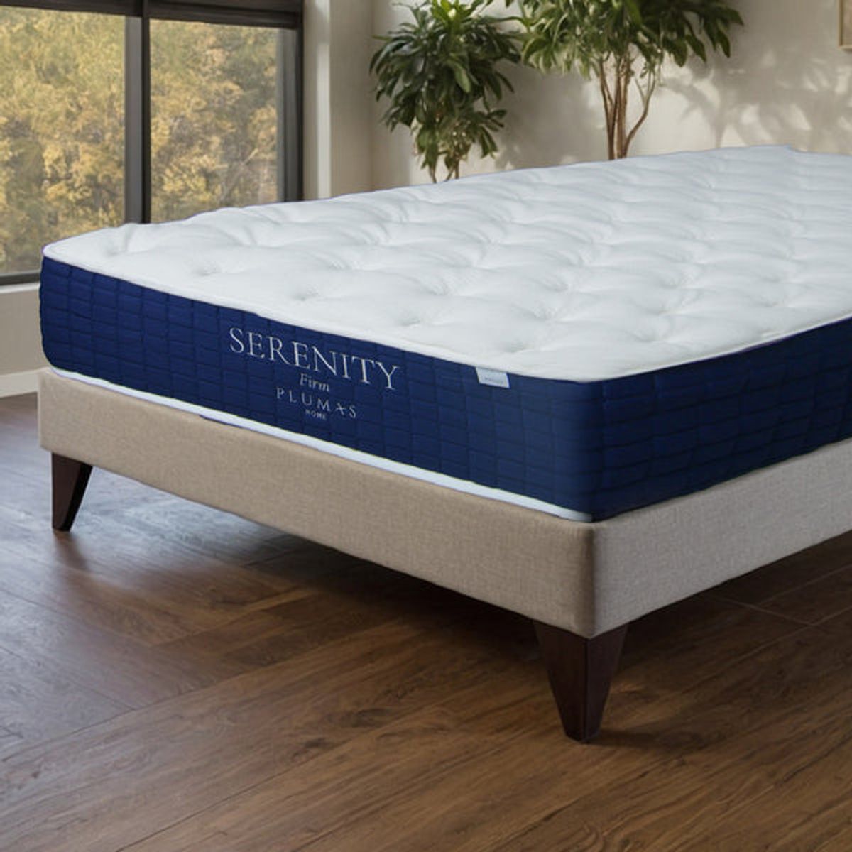 PLUMAS - Colchón Serenity Firm Memory Foam Queen