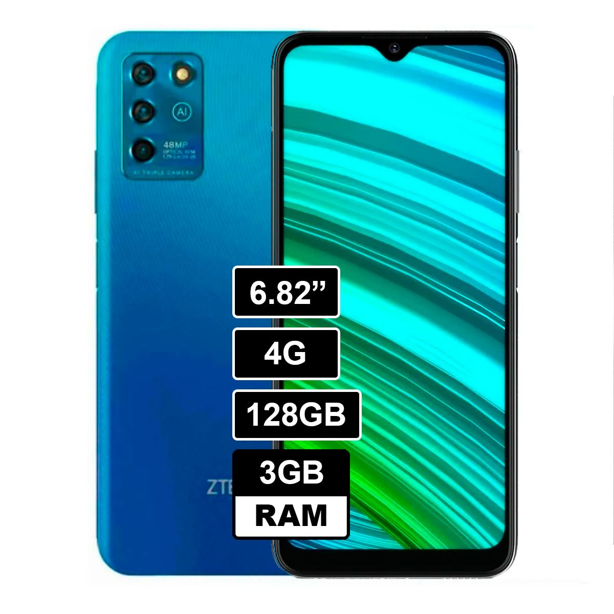 ZTE - Celular ZTE Blade V30 Vita 128GB 3GB RAM AZUL