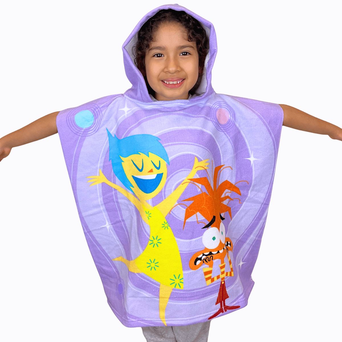 DISNEY - Toalla Poncho Infantil INTENSAMENTE 2 de Microfibra