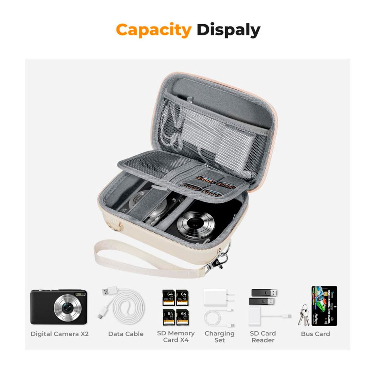 K&F CONCEPT - Estuche K&F Concept  KF13.167v3 Beige