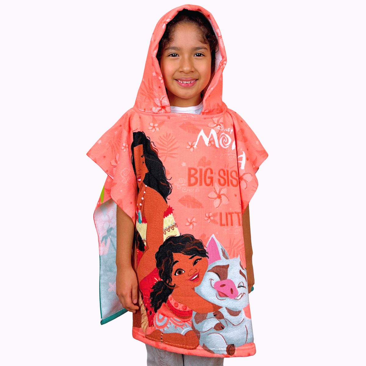 DISNEY - Toalla Poncho Infantil MOANA 2 de Microfibra