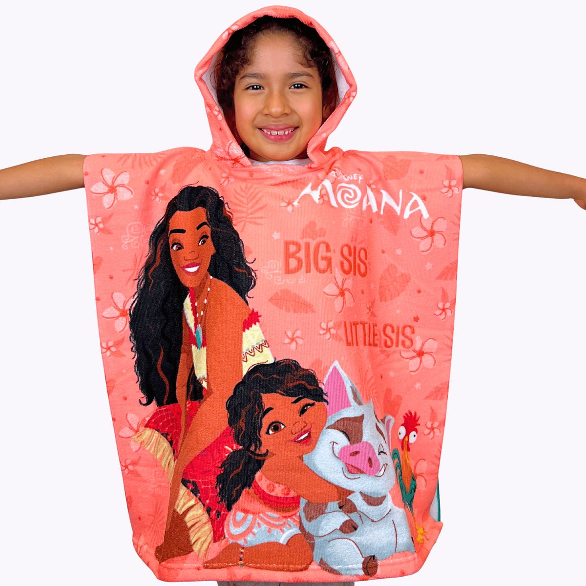 DISNEY - Toalla Poncho Infantil MOANA 2 de Microfibra
