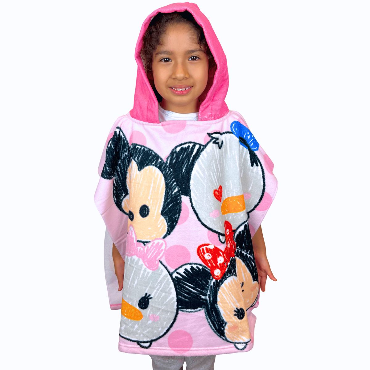 DISNEY - Toalla Poncho Infantil TSUM TSUM de Microfibra