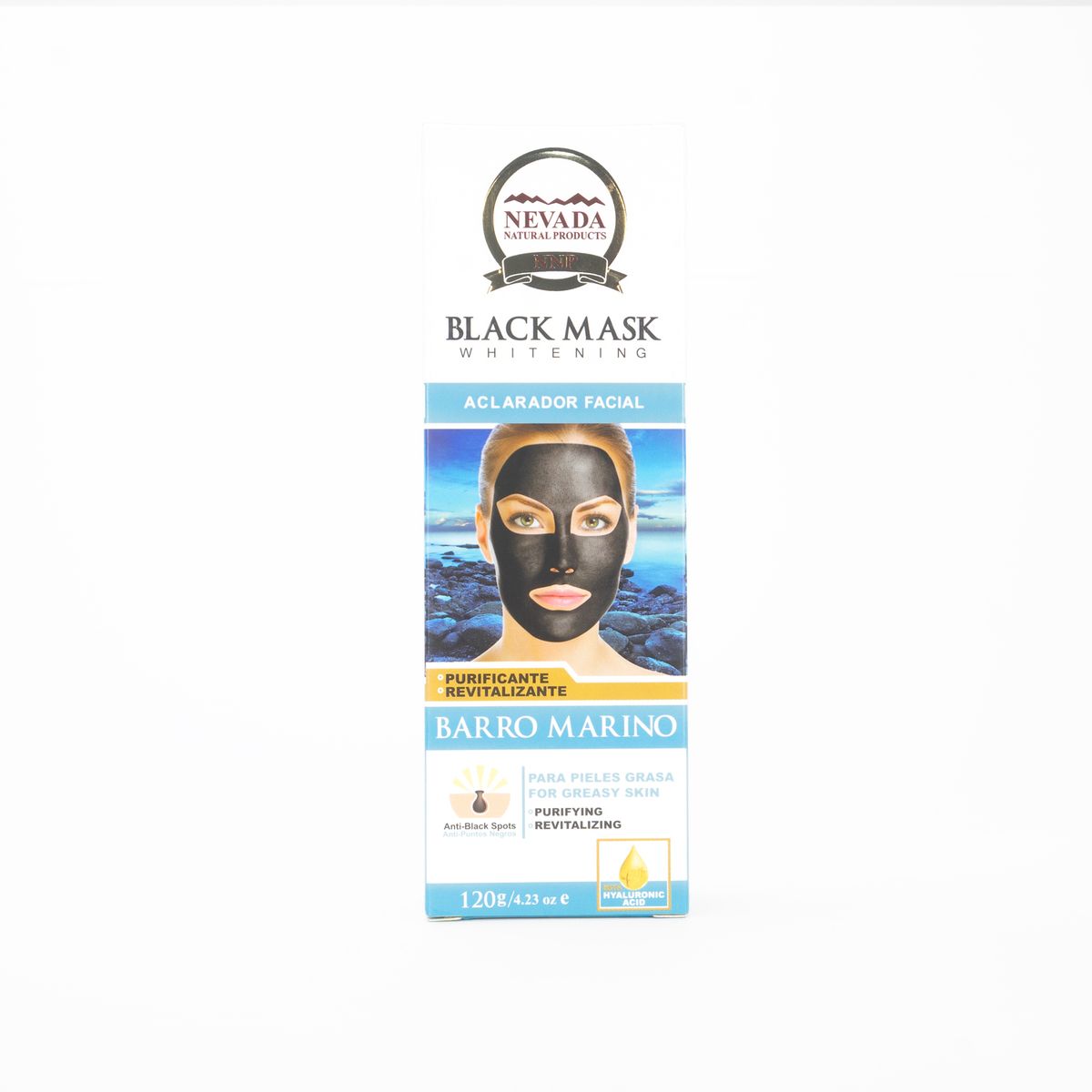 NEVADA NATURAL PRODUCTS - Mascarilla Negra Facial NEVADA Barro Marino FCO 120 GR