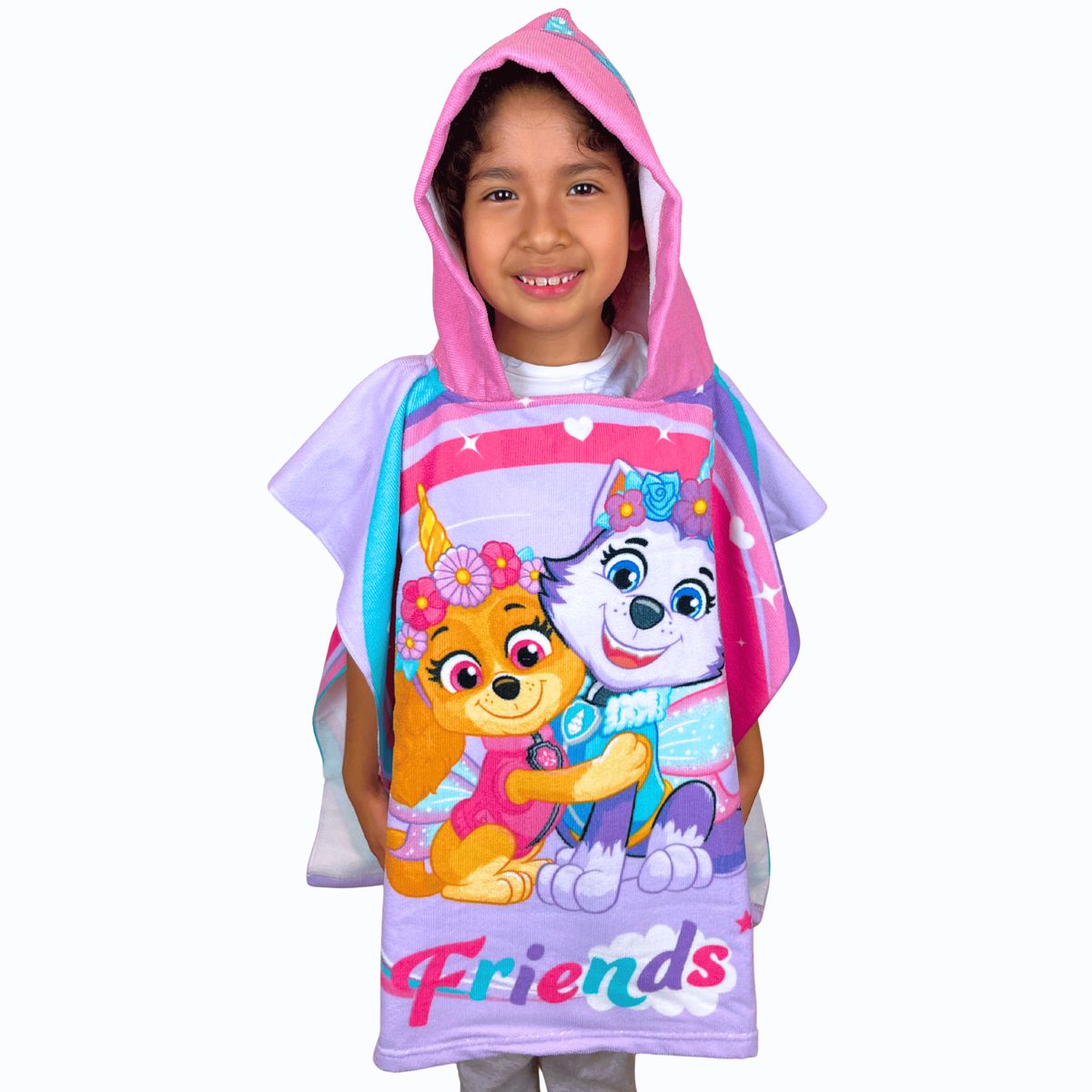 NICKELODEON - Toalla Poncho Infantil PAW PATROL SKYE de Microfibra
