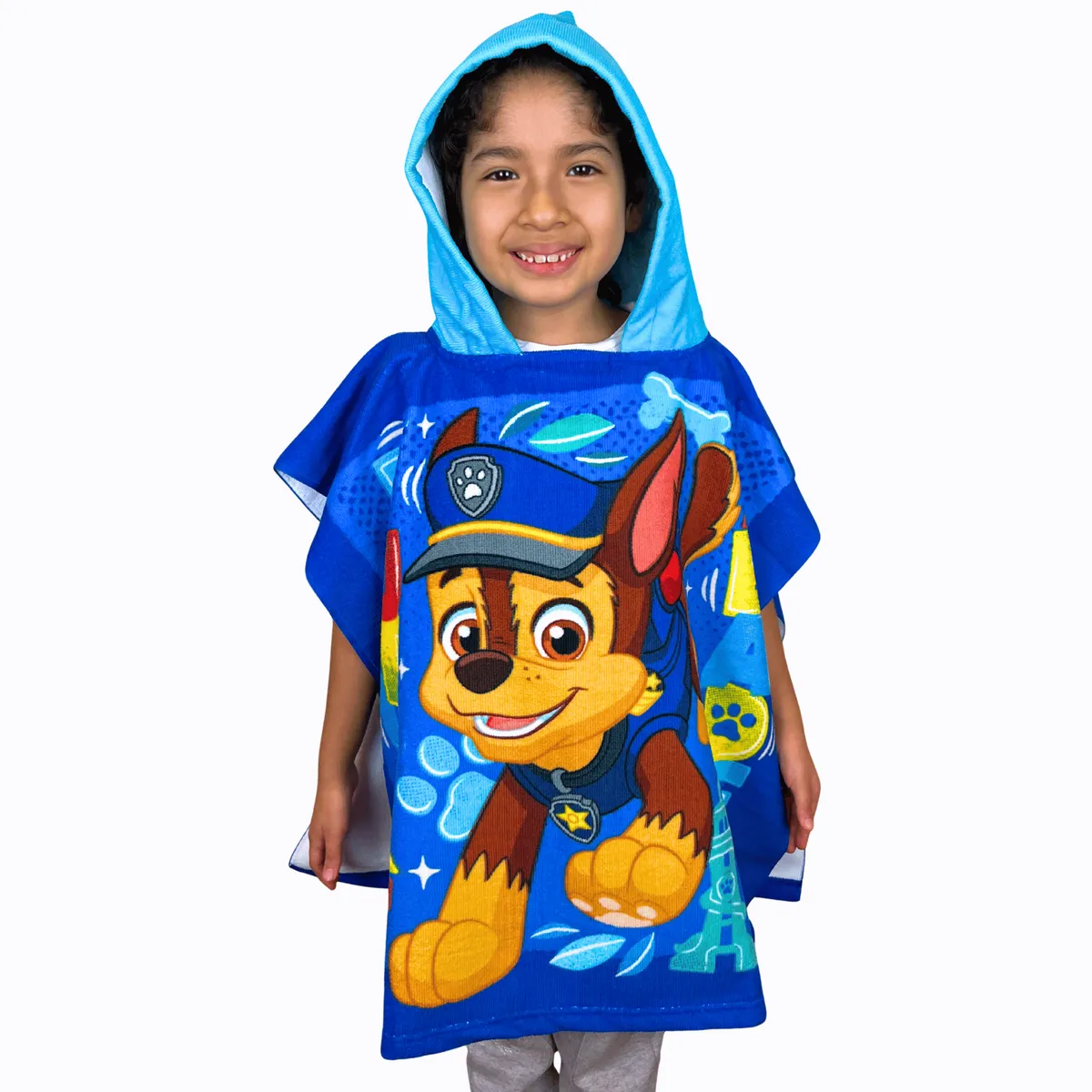 NICKELODEON - Toalla Poncho Infantil PAW PATROL CHASE de Microfibra