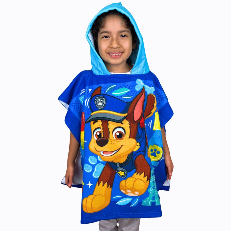 NICKELODEON - Toalla Poncho Infantil PAW PATROL CHASE de Microfibra
