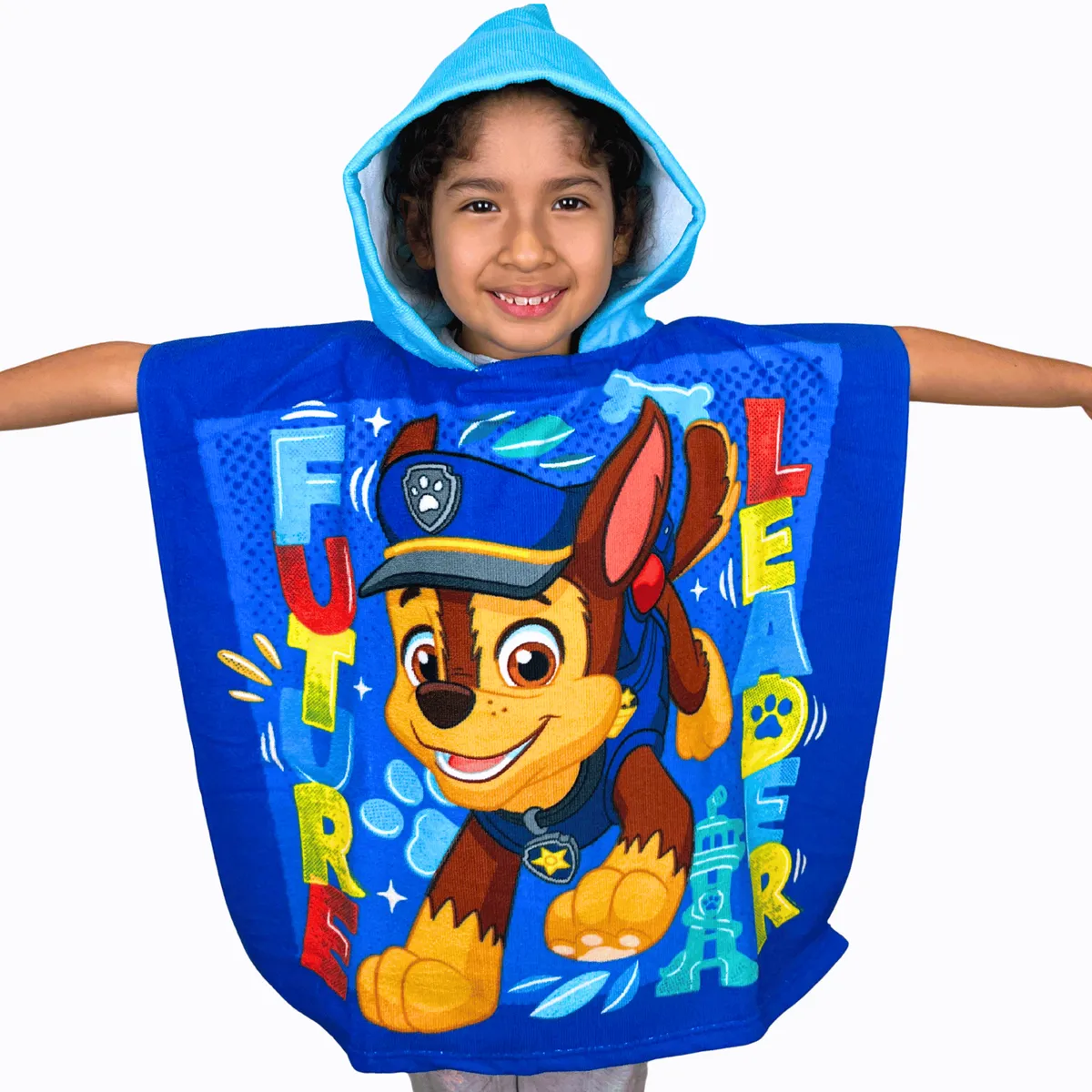 NICKELODEON - Toalla Poncho Infantil PAW PATROL CHASE de Microfibra