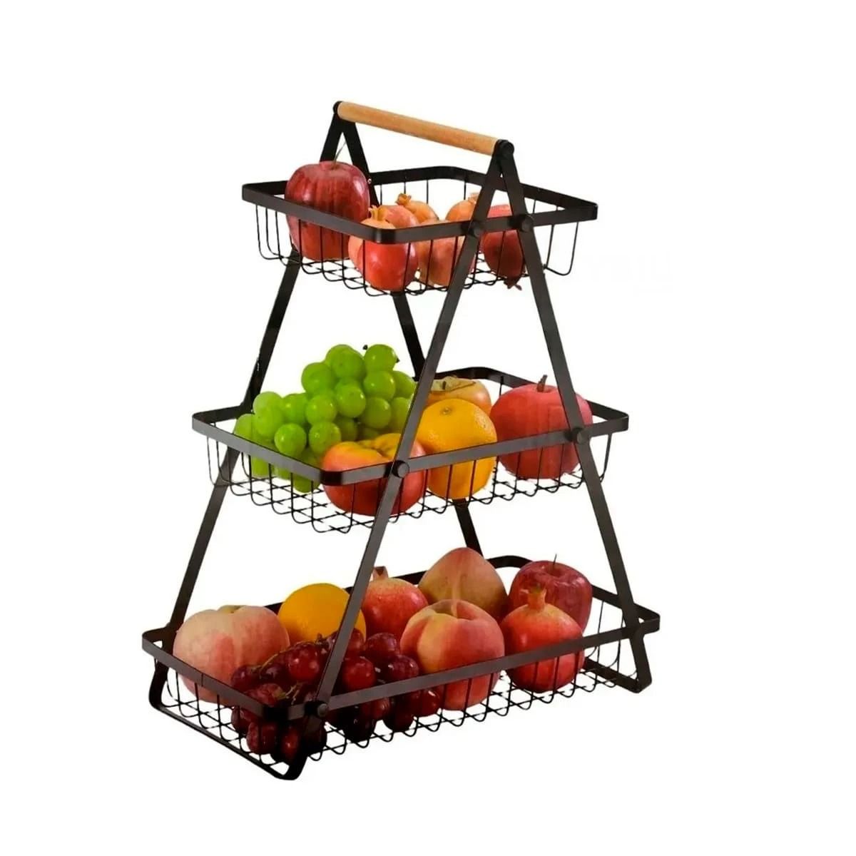 GENERICO - Frutero Resistente de 3 Niveles Y+Regalo Stickers