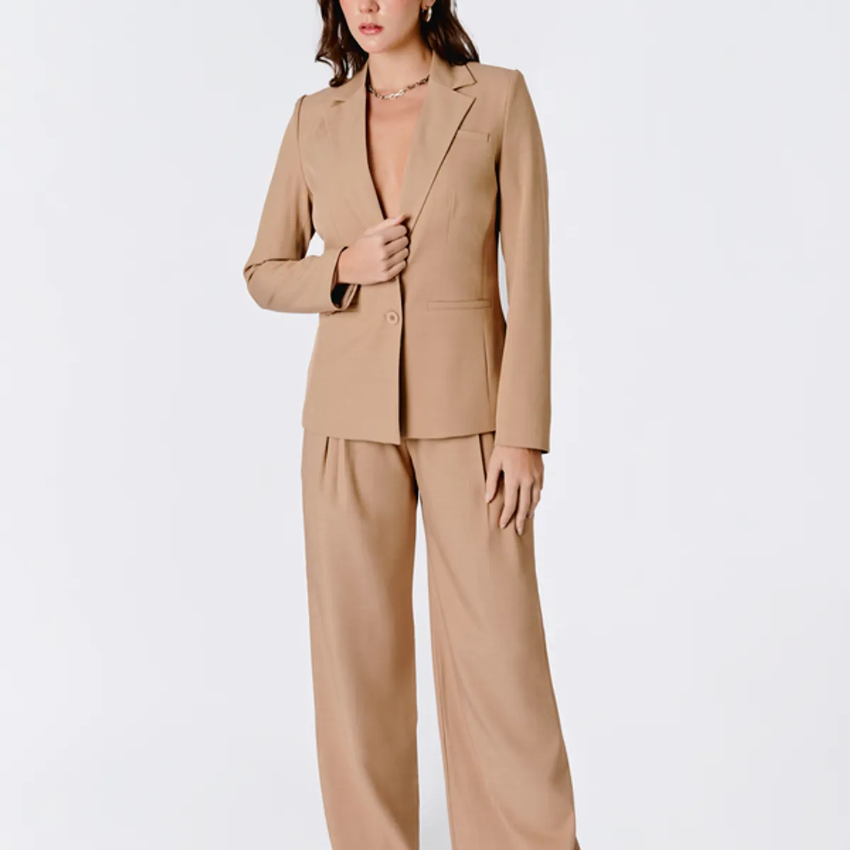 BANATY - BLAZER SASTRE GALA CON BOLSILLOS Y BOTON PARA MUJER