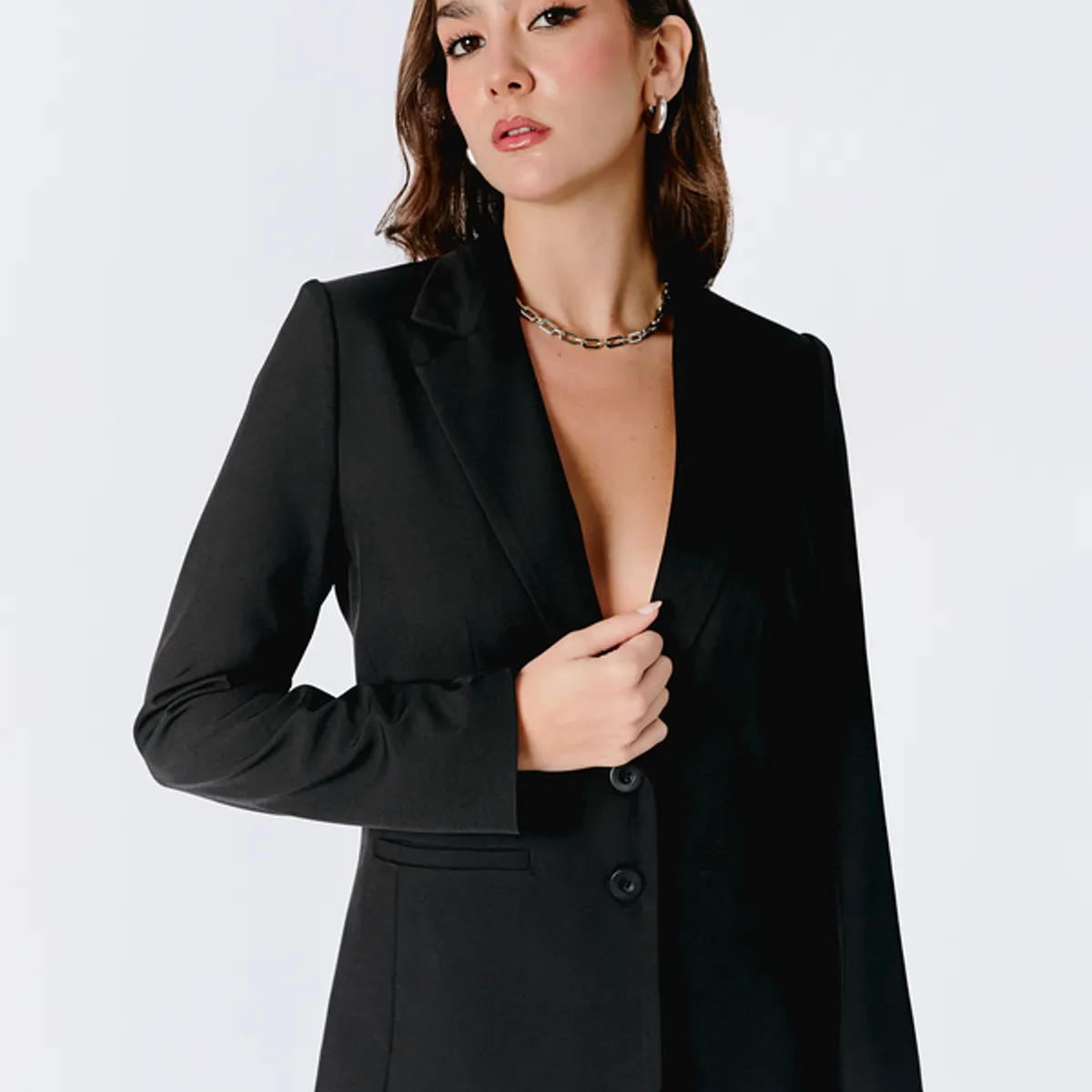 BANATY - BLAZER SASTRE GALA CON BOLSILLOS Y BOTON PARA MUJER