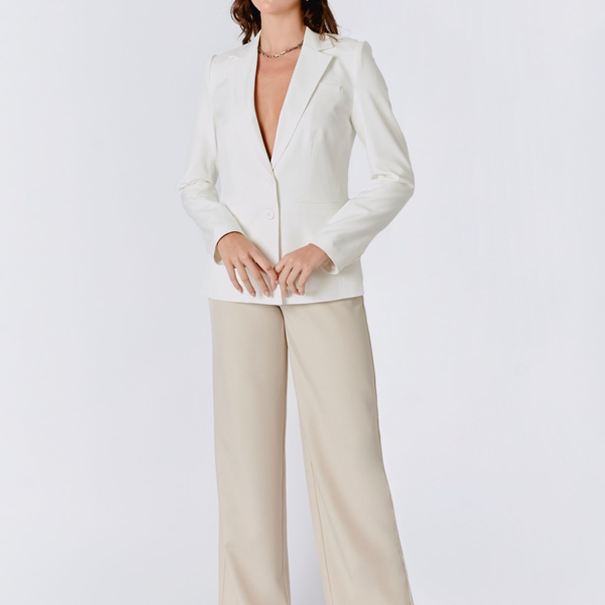 BANATY - BLAZER SASTRE GALA CON BOLSILLOS Y BOTON PARA MUJER