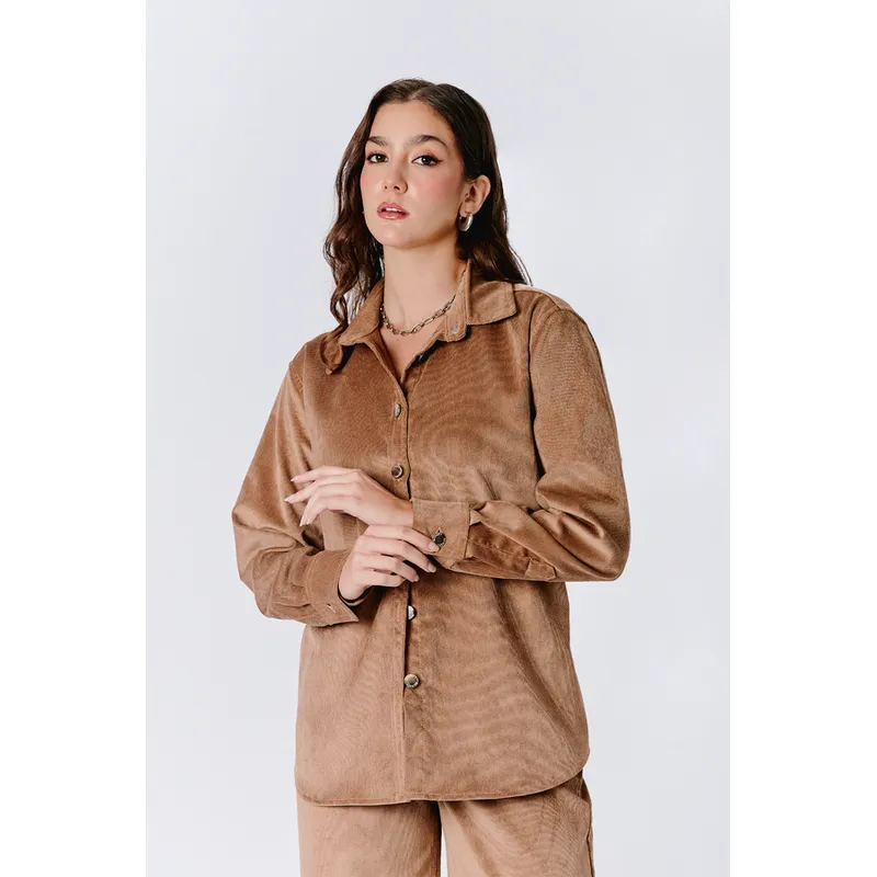BANATY - CAMISA DE CORDUROY THAIS MANGA LARGA DE MUJER