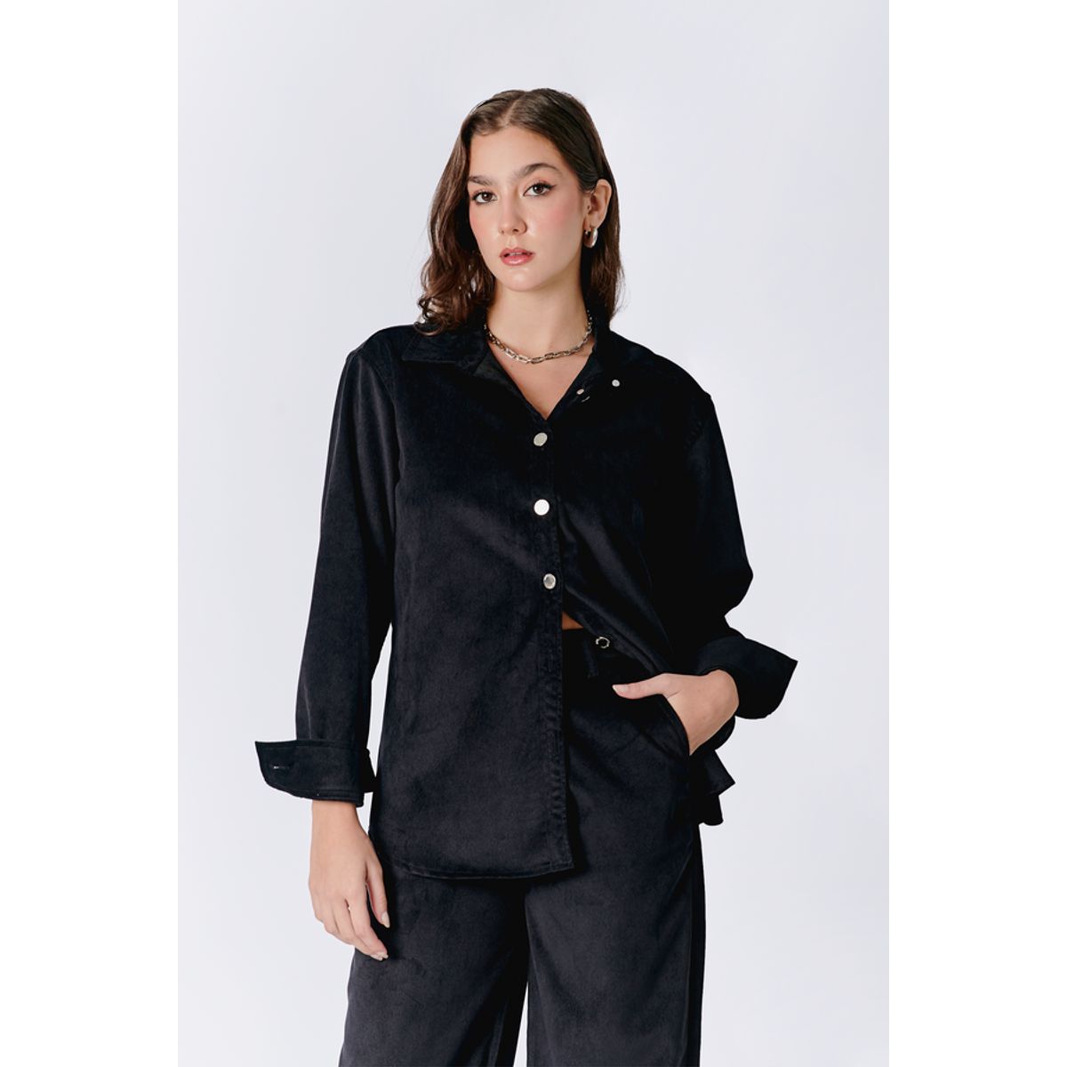 BANATY - CAMISA DE CORDUROY THAIS MANGA LARGA DE MUJER