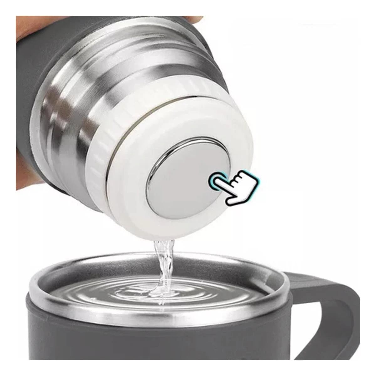 GENERICO - Pack12 Botella Termica para Cafe Plom Y+Banderitas Adhesivas