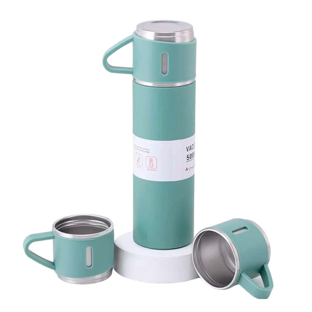 GENERICO - Pack6 Botella Ligera con Recipientes para Oficina Verde